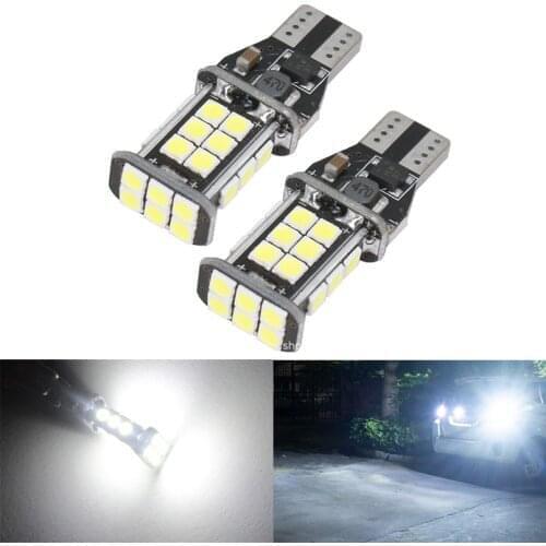 2pcs W16W T15 LED Bulbs Canbus OBC Error Free LED Backup Reverse Lamp White 12V For Niva Priora Kalina Xray Vesta Lada Granta