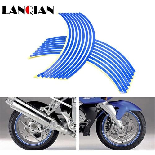 For BMW K1600 GT GTL R1200GS R1200R R1200RT R1200S motorcycle sticker Colorful motor wheel stickers Reflective Rim Strip