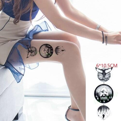 Waterproof Temporary Tattoo Sticker ins Fish tail mountain swing forest Body Art flash tatoo fake tatto for Women Men