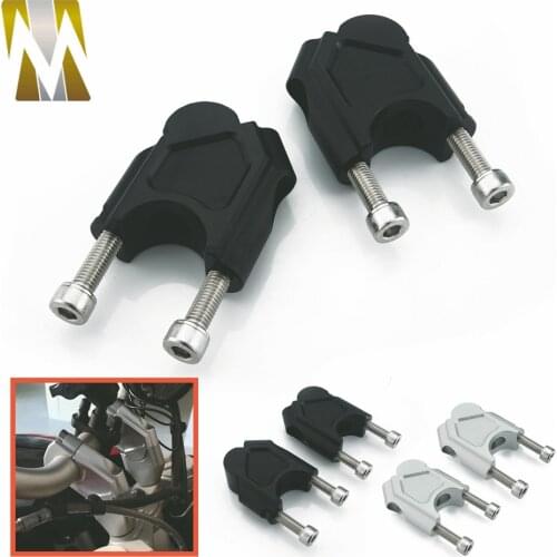 2PCS Front Handlebar Riser Bar Clamp Extend Adapter With Bolts for F700GS F650GS F800GS F800R F800GT F800 GS R GT Aluminum