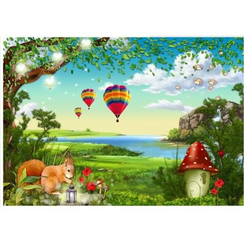 Custom 3d wallpaper for walls 3 d wall murals wallpaper mural Cartoon forest squirrel children room background wall murals decor
