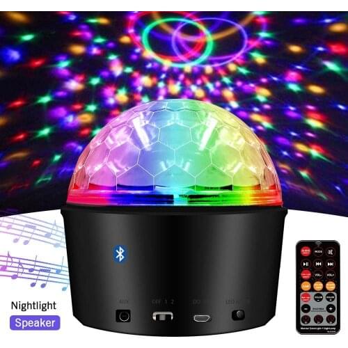 9 Colors Bluetooth Audio Crystal Magic disco ball light led Stage night lights Birthday Holiday Christmas party effect light