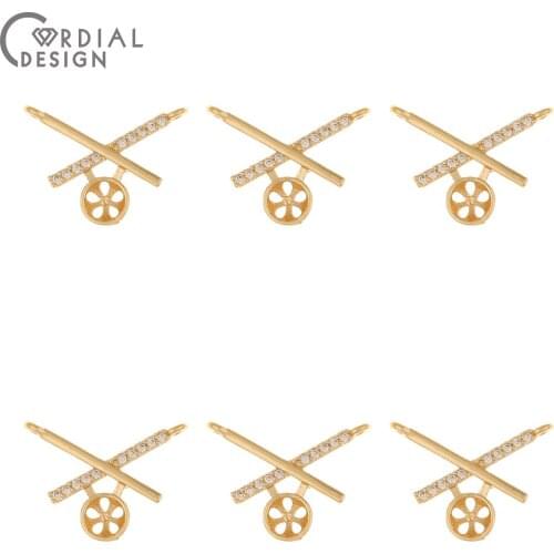 Cordial Design 50Pcs 13*18MM Jewelry Accessories/Pendant/Hand Made/Blank Tray/Jewelry Findings & Components/DIY Making/CZ Charms