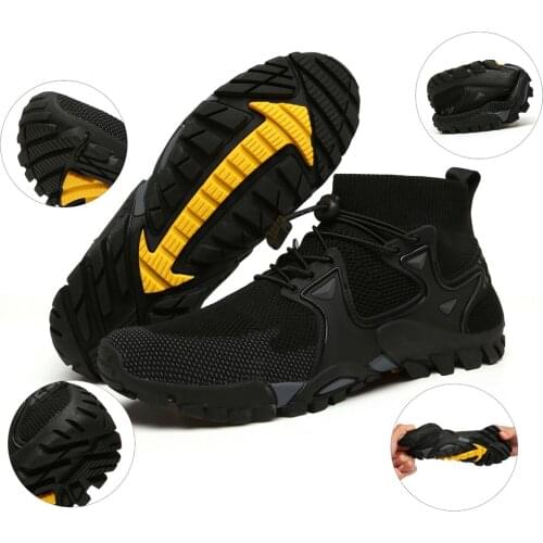 Fly Fishing Aqua Shoes Self-lock Felt Sole Self Locking Rock Sea Fisher Waders Upstream Felt-soled Wear-Resistant Non-Slip Shoes