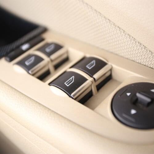 Stainless Steel Car Window Switch Decorative Sequins Lifter Dedicated Sticker for Ford Focus 2 3 4 MK2 MK3 MK4 2009 To 2017