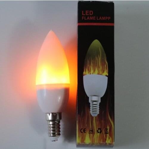 E27 3W LED candle lamp E14 Flame Bulb 110V LED Flame Effect Fire Light Bulbs 220V 240V Flickering Emulation Decor LED Lamp