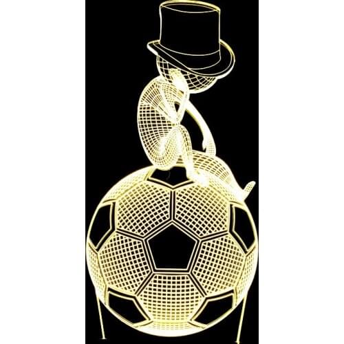 Football 3d Lamp Colorful Touch Remotecontrolled Led Visual Gift Table Lamp Factory wholesale 7 color change Deco Lamps