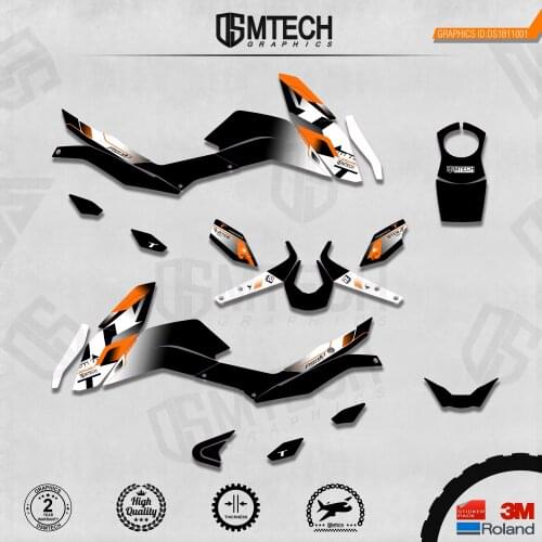 DSMTECH Customized Graphics Decals 3M Custom Stickers For 2011-2016 Duke125 200 390 001