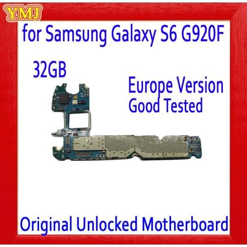 32gb for Samsung Galaxy S6 G920F Motherboard,100% Original unlocked for Galaxy S6 G920F Mainboard EU Version,Free Shipping