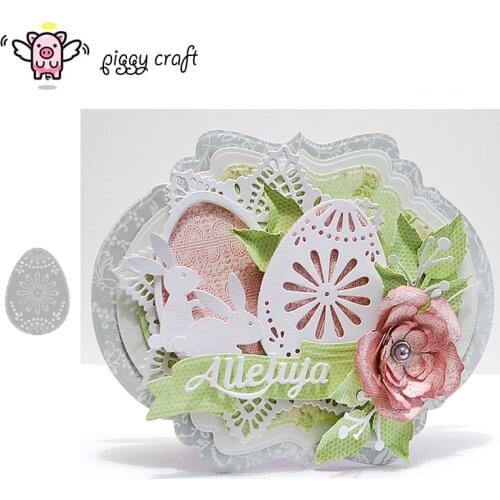 Piggy Craft metal cutting dies cut die mold Easter eggs decoration Scrapbook paper craft knife mould blade punch stencils dies