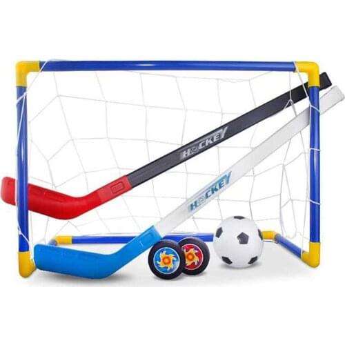 Mini Football Set Kids Children Winter Ice Hockey Stick Training Tools Plastic Golf Football Soccer Goal Removable