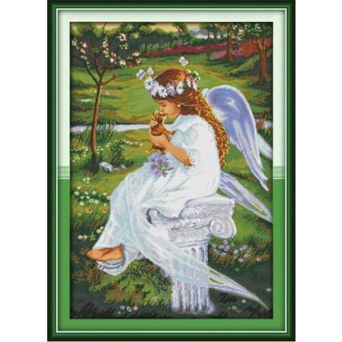 A Beautiful Angel(1) cross stitch kit people 18ct 14ct 11ct count print canvas stitches embroidery DIY handmade needlework