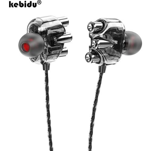 Kebidu 3.5mm Super Bass Headset Earbuds Earphone A6 Wired Stereo In-Ear Earphones With Microphone For SmartPhones