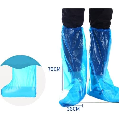 10Pcs/pack Longer Disposable Plastic Outdoor Rainy Day Carpet Cleaning Waterproof Shoe Covers Lengthened and Thickened