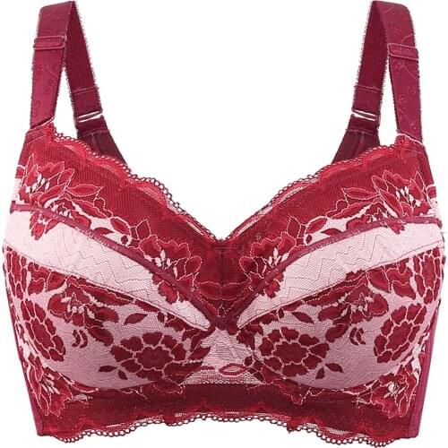 Drop ship Womens Full Coverage Deep V Underwire Non-Padded Adjustable Bra Lingerie 34 36 38 40 42 44 46 48 B C D E F G H