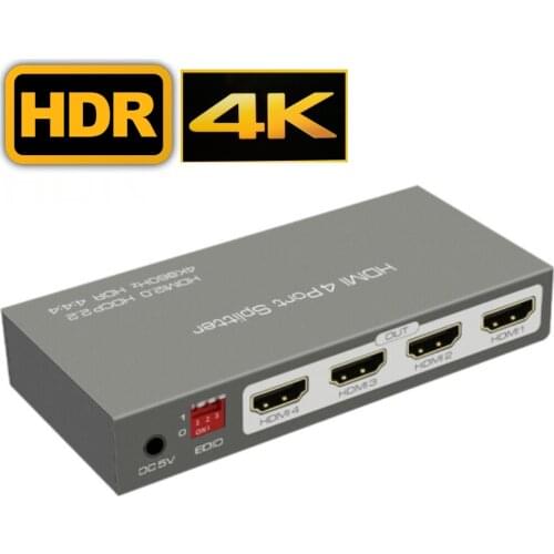 HDMI 2.0 Splitter 1X4/2 UHD 4K 60HZ HDMI Splitter amplifier Switcher box 1 in 4 out HDMI 1.4 HDCP HDR for apple TV HDTV