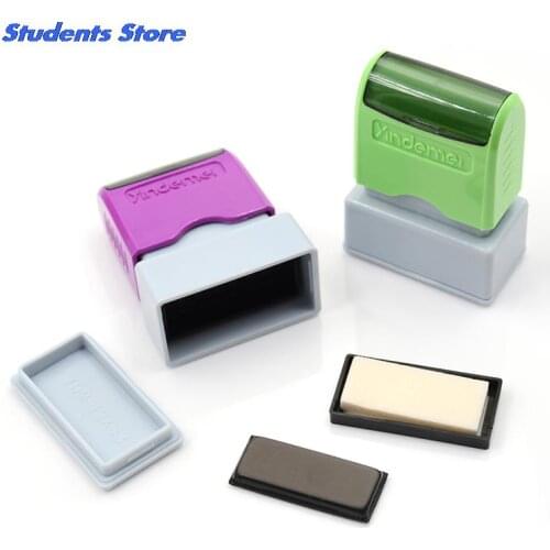 Self-Inking Rubber Stamp Fashion Colors Oil Based Craft Ink Pad Rubber Stamps For Fabric Wood Paper Wedding DIY Craft