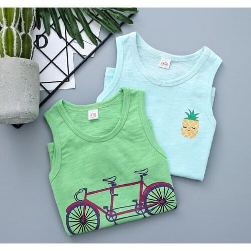 Baby Tops Children Vest Boys Girls Summer T Shirts Sleeveless Tank Camisoles Solid Toddler Tees T-Shirt Size