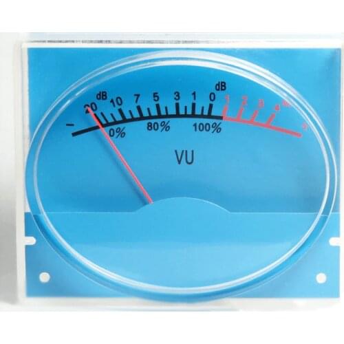 V-016 Ellipse Power Amplifier VU Meter Aluminum Panel Level Meter with Backlight