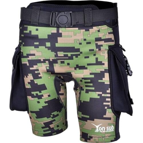 Yonsub 2.5mm Neoprene camouflage Diving shorts men thermal Scuba diving Wetsuit Snorkeling Surfing shorts drifting rowing shorts