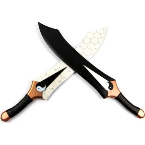 [Funny] 78cm Cosplay Fate Stay Night Archer Class Twin Swords Double Wood Knife weapon wooden Sword model Anime Costume party