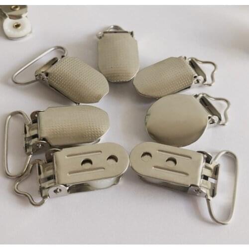Metal Suspender Paci Pacifier Clips Baby Dummy Soothers Clasps Chain Accessories Plastic Insert Hook 30pcs