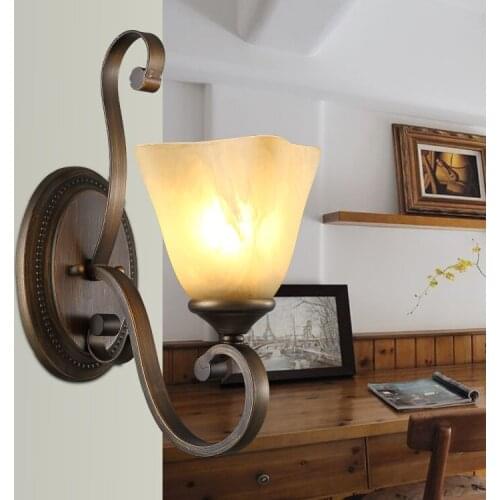 Mirror iron wall lamp [lighting] Lang antique bedroom aisle lights village balcony lamp