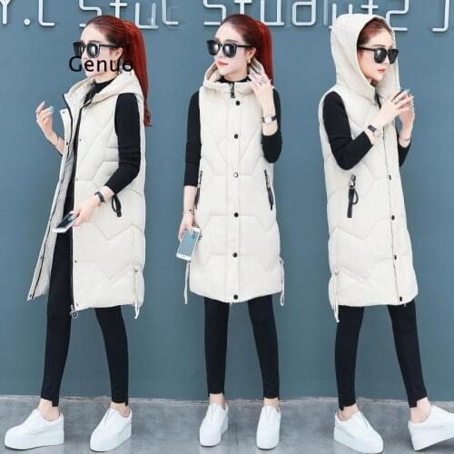 Womens down Cotton Vest Sleeveless Cotton Coat Jacket Hooded Top