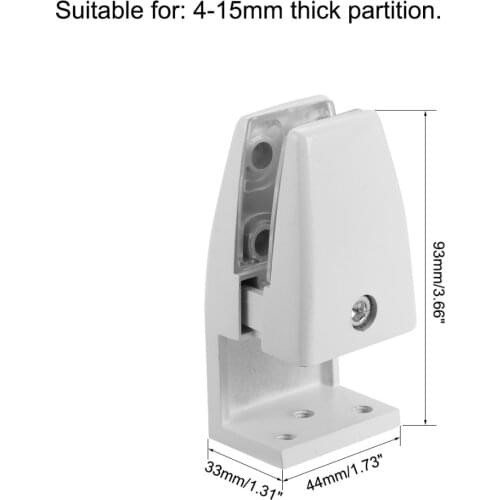 Uxcell 2pcs Partition Bracket Office Desk Partition Clip Clamp Holder Screen Support L Shape for 4-15mm Thick Furniture Hardware