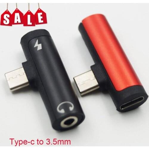 2 In 1 Type C To 3.5mm Durable Jack Earphone Charging Converter USB Type-C Audio Adapter For Xiaomi Samsung Huawei Type C Phone