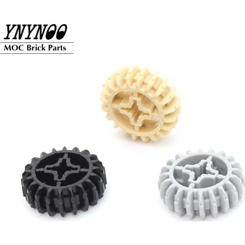 20Pcs/lot High-Tech Gear 20 Tooth Double Bevel with Axle Hole 32269 Technical Gears Parts MOC Building Blocks Bricks DIY Toys