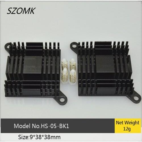 3 pcs, metal heatsink 9*38*38mm diy aluminum radiator, computer heatsink
