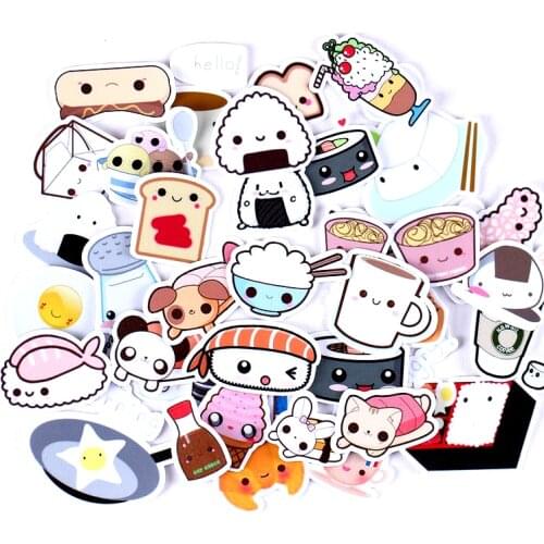 36pcs/lot Cute food Sticker Diy Album Scrapbooking Diary Planner Journal Sticker Decorative Label For Kids