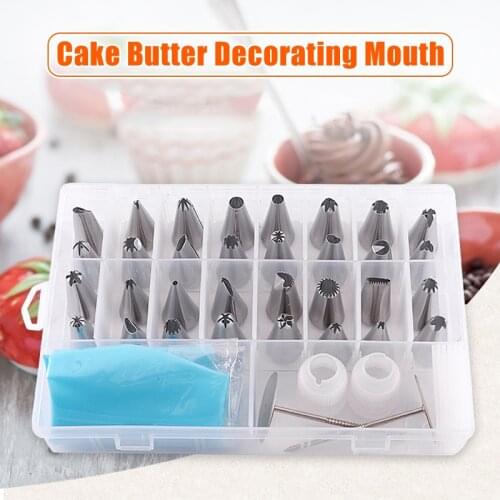 40Pcs Pastry Nozzles Cake Decorating Tools Bakeware Home Cake Shop Cream Nozzles Confectionery Decorations Set for Home Baking
