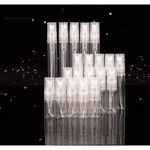 50pcs/pack 2ML 3ML 5ML 10ML Mini Perfume Glass Bottle Empty Cosmetics Bottle Sample Test Tube Thin Glass Vials