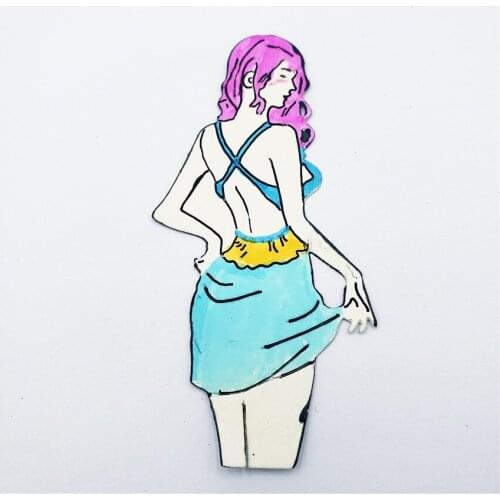 9*4.4cm beautiful girl die Cutting dies metal crafts paper die-cutting /DIY embossing Easter Halloween Scrapbooking