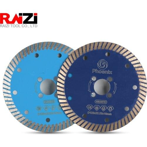 Raizi 5 inch/125 mm Diamond Turbo Saw Blade for Granite Stone 22.23mm Bore Super Aggressive High Quality Circular Cutting Disc