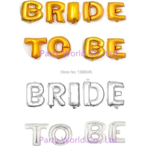 16 inch Bride Bride to be Letter Foil Letters Balloons bachelorette Wedding party Decoration Hen Party Suppliers