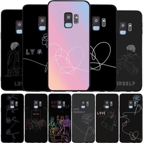 Love Yourself Art Black Silicone Phone Case For Samsung S21 S20 A11 S10 S10E S9 S8 Plus Lite Note10 Note20 Ultra TPU Cover