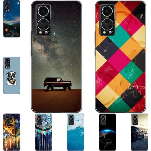 I am alone Phone Case For ZTE Axon 30 5G 30 Pro 30 Ultra 2021 Premier Bags Fashion Luxury Color Cartoon Printed Paint Mobile