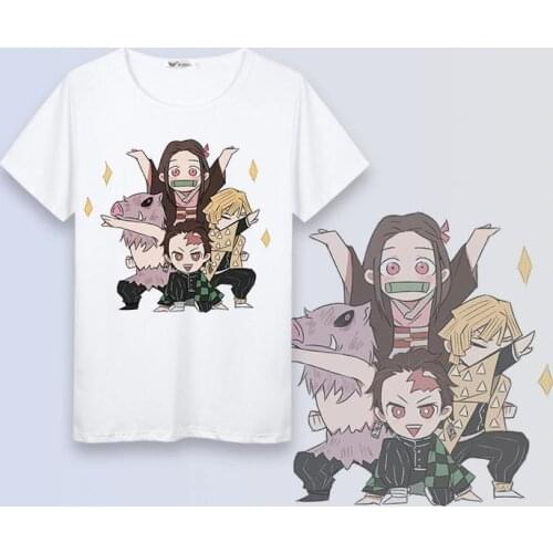 Demon Slayer Cosplay T Shirt Kimetsu no Yaiba Kamado Nezuko T-Shirt Graphic Tees Harajuku Top Costume Summer tshirt Top tee