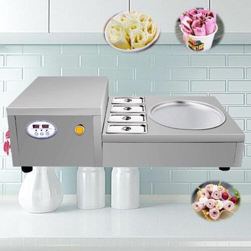 Fry Ice Cream Machine Stainless Steel Thailand Fried Ice Cream Roll Machine For Single Pan Fried Ice Machine