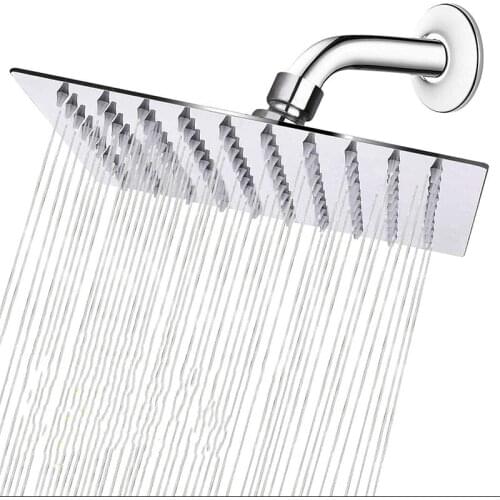 4/6/8/10/12 Inch Rainfall Shower Head Stainless Steel Ultra-thin Shower Heads Chrome Finish Round & Square Rain Ultra-ThinShower