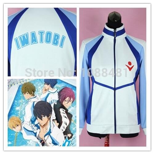 Free!-Iwatobi Swim Club Jacket Nagisa Hazuki Cosplay Costumes Baseball Jacket Coat Cstomize