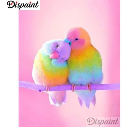 Dispaint Full Square/Round Drill 5D DIY Diamond Painting "Colored bird" Embroidery Cross Stitch 3D Home Decor A10314