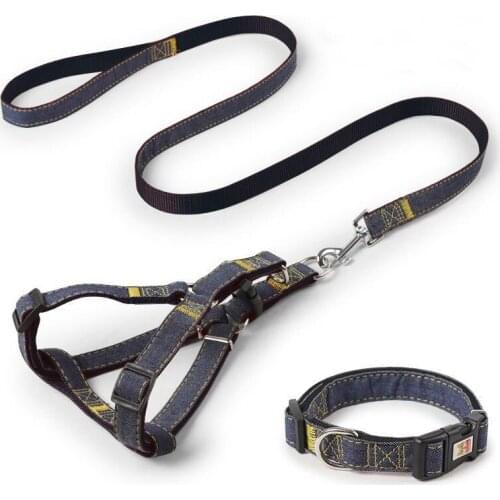 3pcs cute Breathable Small Dog Pet Harness and Leash Set Puppy Cat Vest Harness Collar For Chihuahua Pug Bulldog Cat arnes perro