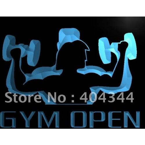 LB103- OPEN Gym Gymnasium Room NEW LED Neon Light Sign home decor crafts