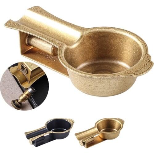 Fashion 2 in 1 Vintage Cigar Ashtray With Cigar Punch Household Cigar ashtrays Single Slot Design Travel JF068