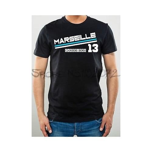 T-shirt MARSEILLE - Canebiere 13 om - Taille Tee shirt men summer tee-shirt male brand t shirts man t-shirt euro size 4XL 5XL