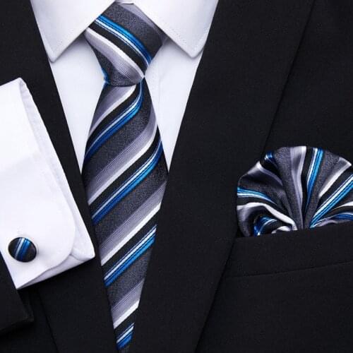 Men Striped Wedding Formal Cravat British style Gentleman 100% Silk Neck Tie Suit Wedding